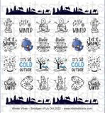 Ribbits Stickits | Winter Vibes Waterslide Decals